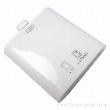 SD/TF Card Reader for iPad Mini, Sync Photos from Camera SD or T-Flash Card to iPad Mini